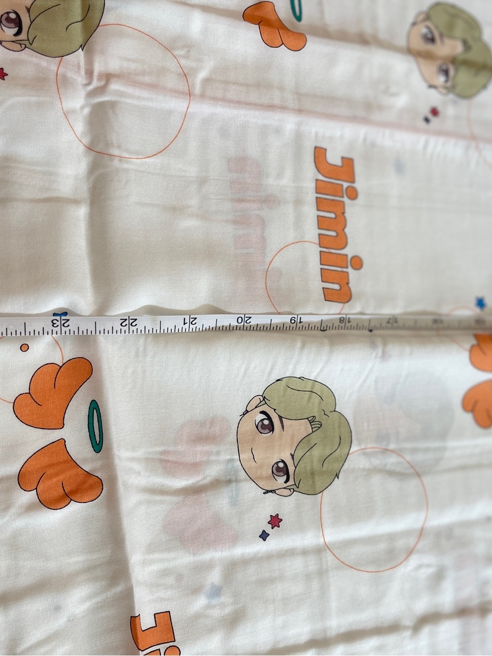 BTS TINYTAN Jimin Pajama set - White with Orange Trim - Picture 4 of 9
